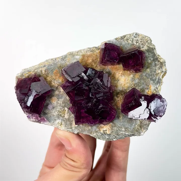 Natural Purple Cubic Fluorite, Mineral Specimen:Anhui,China (105*70*30MM) - image 4