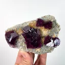 Natural Purple Cubic Fluorite, Mineral Specimen:Anhui,China (105*70*30MM) - image 1