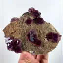 Natural Purple Cubic Fluorite, Mineral Specimen:Anhui,China (120*105*30MM) - image 4