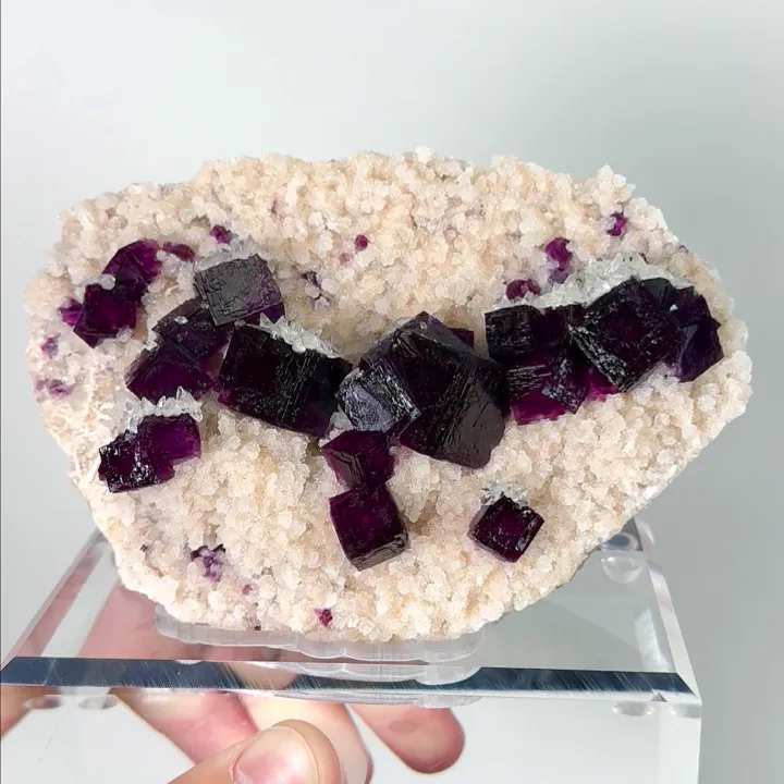 Natural Purple Cubic Fluorite, Mineral Specimen:Anhui,China (125*90*40MM) - image 4
