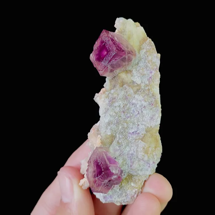 Natural Purple Cubic Fluorite, Mineral Specimen:Anhui,China (35*80*25MM) image