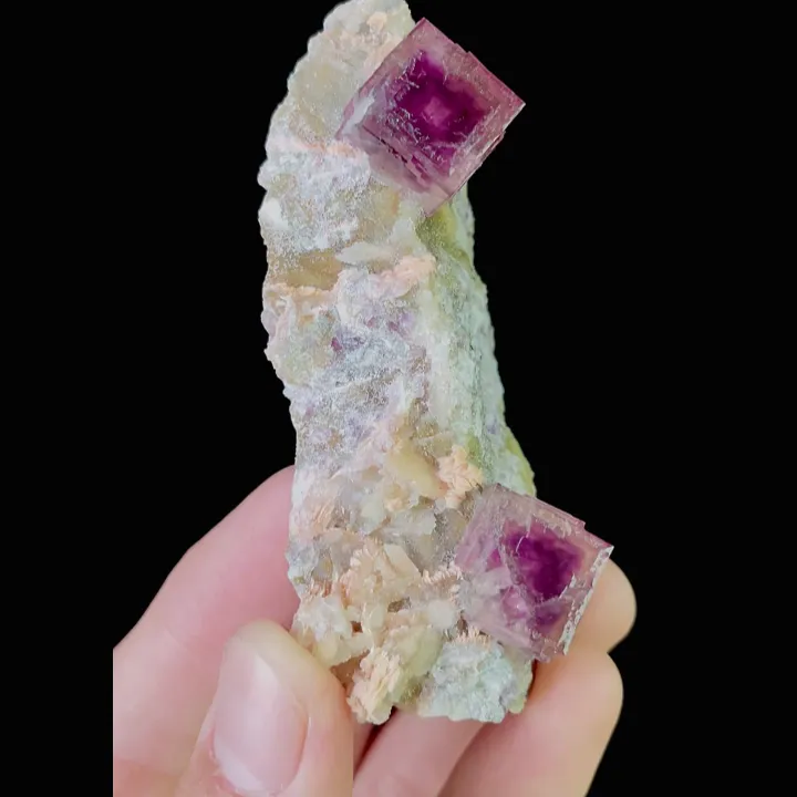 Natural Purple Cubic Fluorite, Mineral Specimen:Anhui,China (35*80*25MM) - image 3