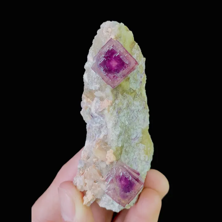 Natural Purple Cubic Fluorite, Mineral Specimen:Anhui,China (35*80*25MM) - image 5