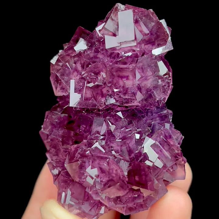 Natural Purple Cubic Fluorite, Mineral Specimen:Anhui,China (40*60*30MM) image