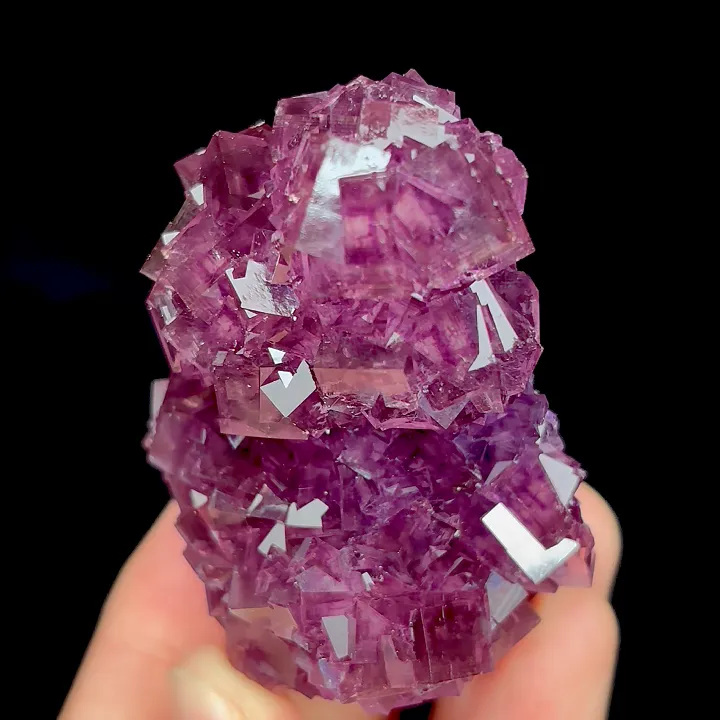 Natural Purple Cubic Fluorite, Mineral Specimen:Anhui,China (40*60*30MM) - image 2