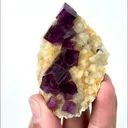 Natural Purple Cubic Fluorite, Mineral Specimen:Anhui,China (40*65*15MM) - image 1