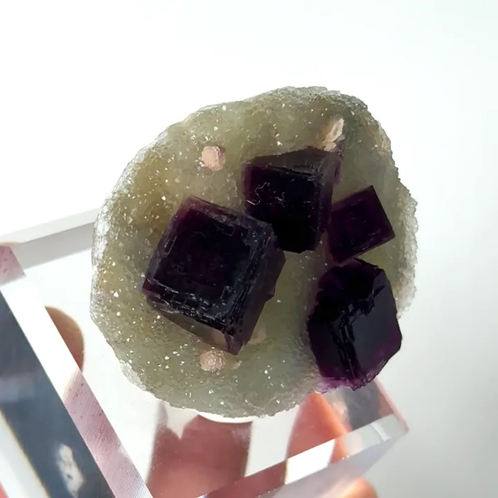 Natural Purple Cubic Fluorite, Mineral Specimen:Anhui,China (55*30*20MM) image