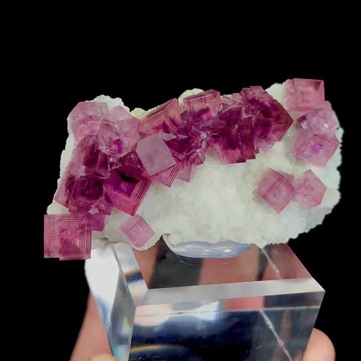 Natural Purple Cubic Fluorite, Mineral Specimen:Anhui,China (65*35*20MM) - image 3