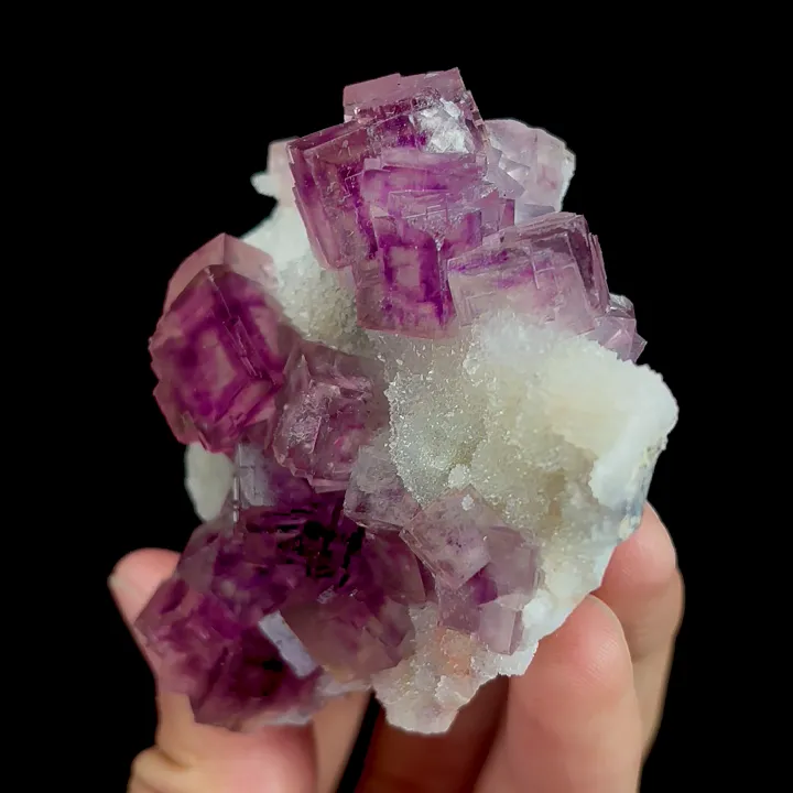 Natural Purple Cubic Fluorite, Mineral Specimen:Anhui,China (70*35*65MM) - image 3