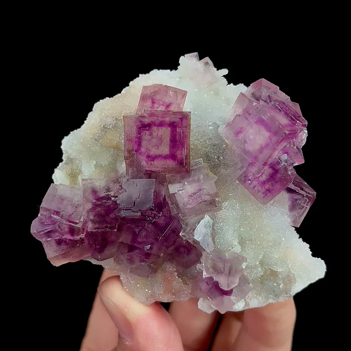 Natural Purple Cubic Fluorite, Mineral Specimen:Anhui,China (70*35*65MM) - image 4