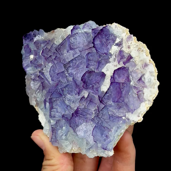 Natural Purple Cubic Fluorite, Mineral Specimen:Guizhou,China (115*85*30MM) image