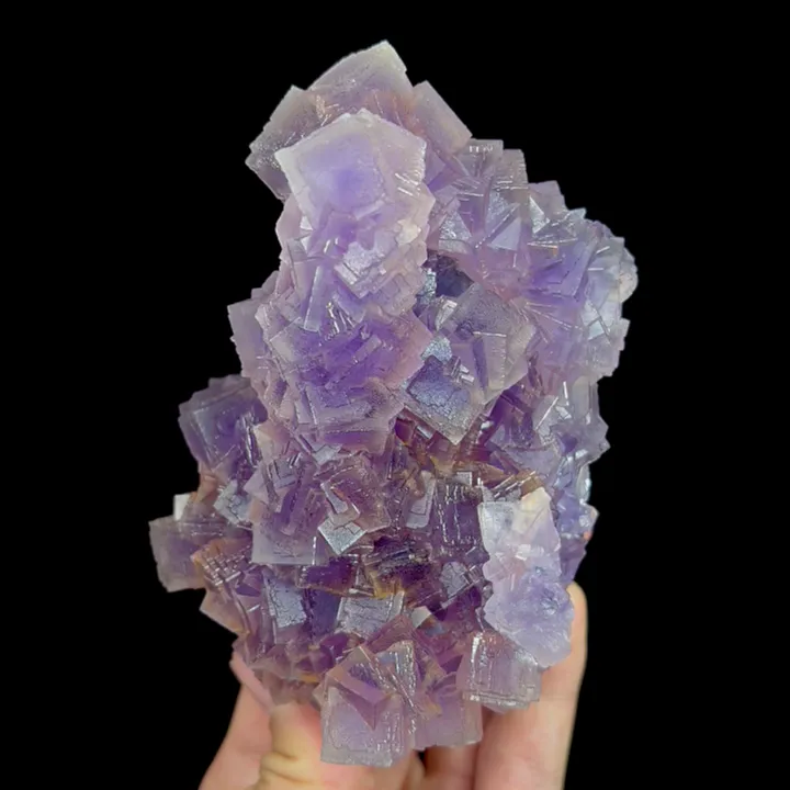 Natural Purple Cubic Fluorite, Mineral Specimen:Guizhou,China (70*120*60MM) image