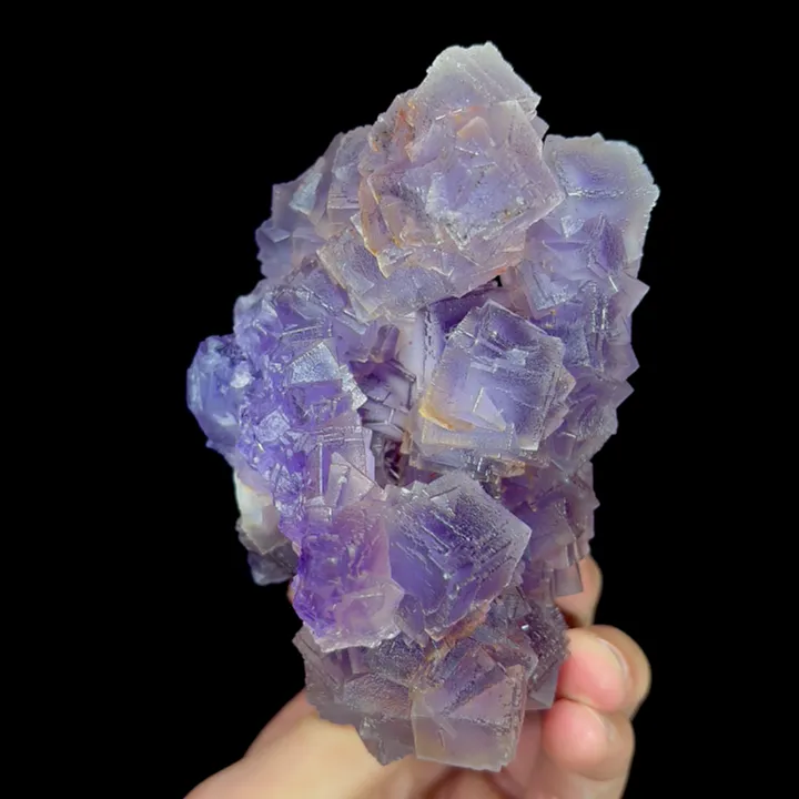 Natural Purple Cubic Fluorite, Mineral Specimen:Guizhou,China (70*120*60MM) - image 6