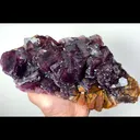 Natural Purple Cubic Fluorite, Mineral Specimen:Henan,China (230*125*75MM) - image 3