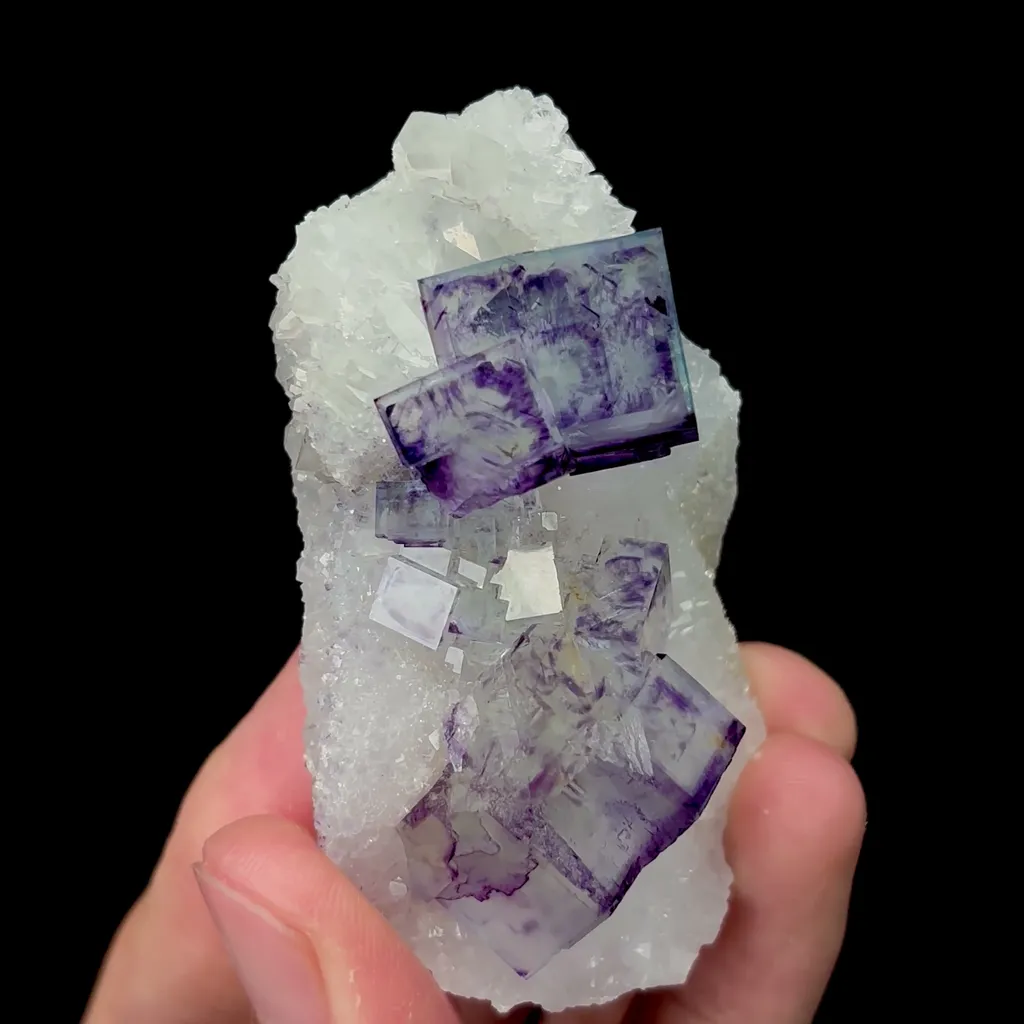 Natural Purple Cubic Fluorite Mineral Specimen,High Quality Specimen(69*35*26mm) - image 4