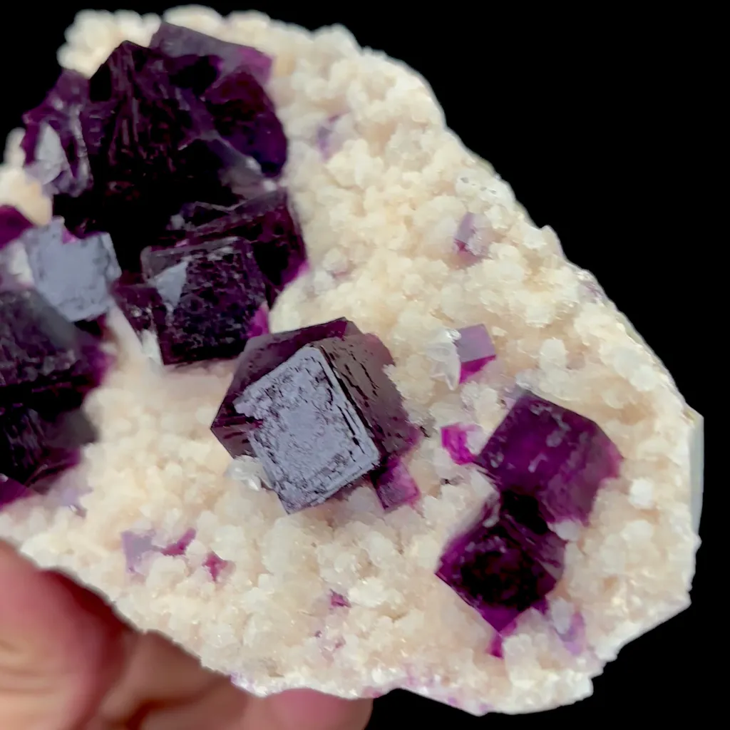 Natural Purple Cubic Fluorite Mineral Specimen,High Quality Specimen,ANHUI,CHINA(120*80*40mm) - image 3
