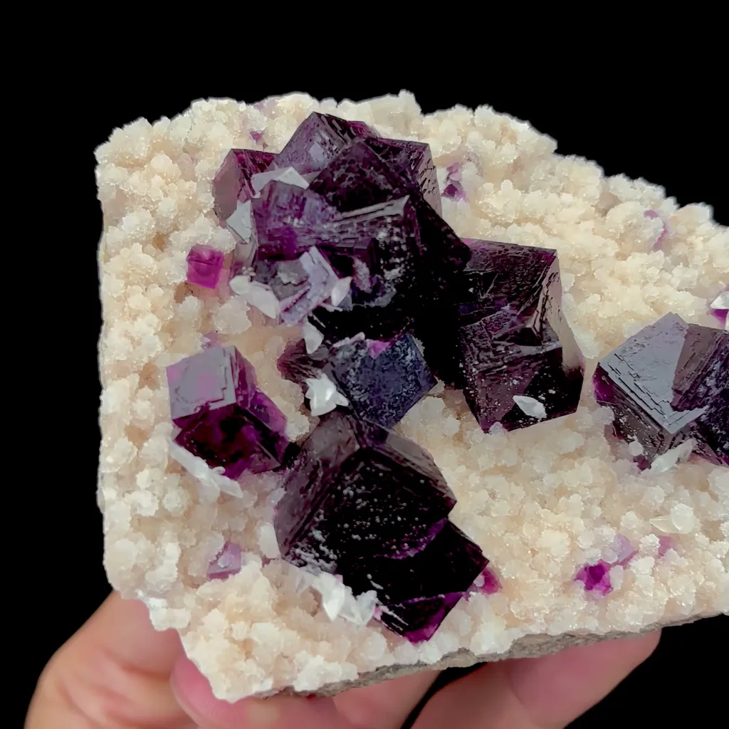 Natural Purple Cubic Fluorite Mineral Specimen,High Quality Specimen,ANHUI,CHINA(120*80*40mm) - image 2