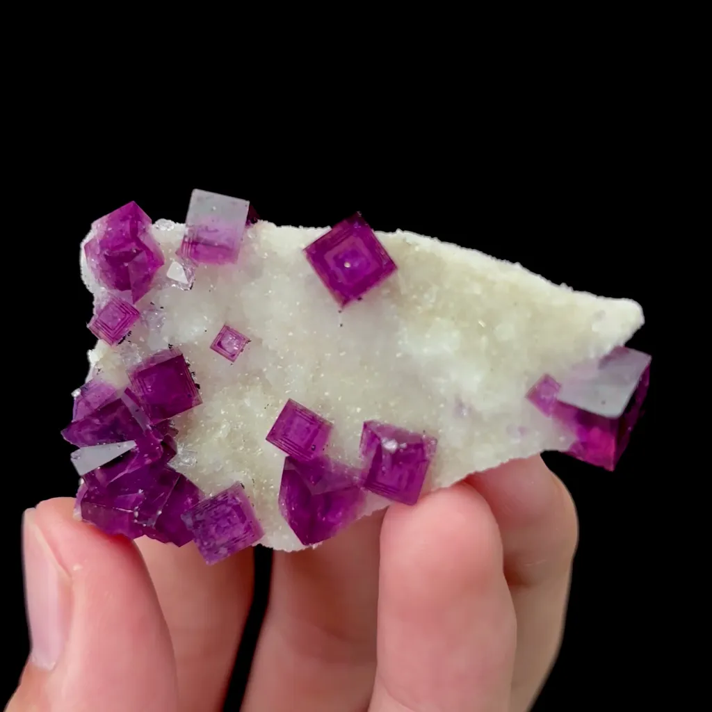 Natural Purple Cubic Fluorite Mineral Specimen,High Quality Specimen,ANHUI,CHINA(50*35*10mm) image