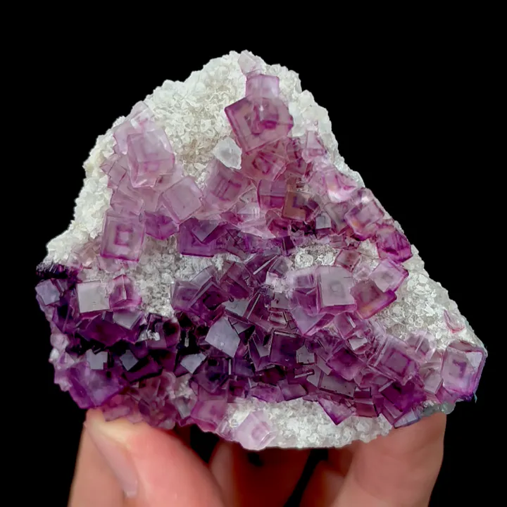 Natural Purple Cubic Fluorite Mineral Specimen,High Quality Specimen,ANHUI,CHINA(65*60*20mm) - image 3