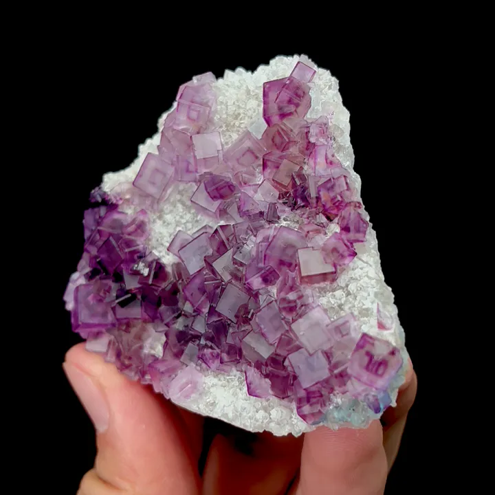 Natural Purple Cubic Fluorite Mineral Specimen,High Quality Specimen,ANHUI,CHINA(65*60*20mm) - image 2
