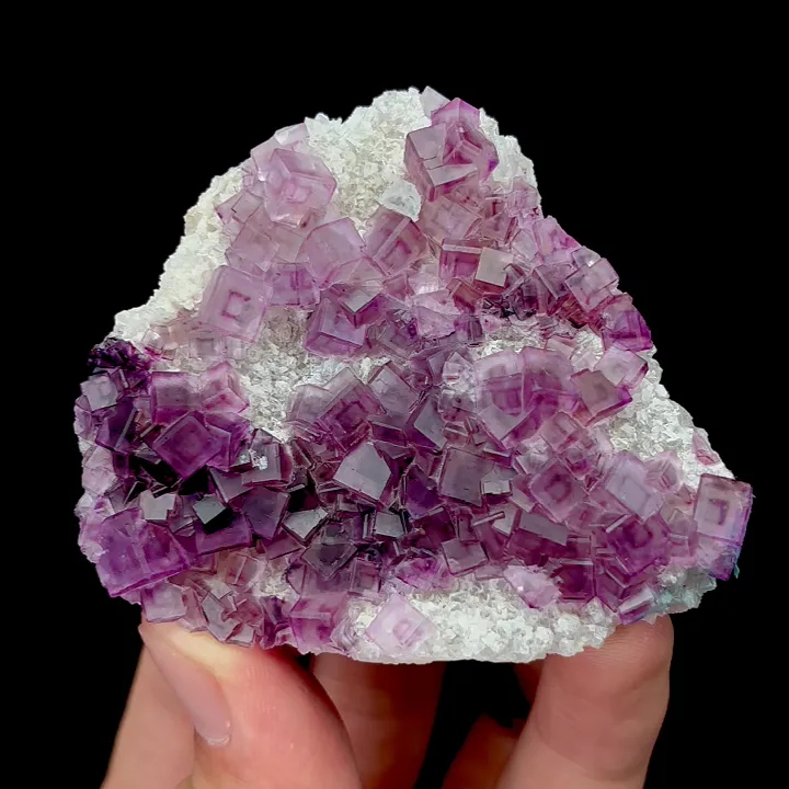 Natural Purple Cubic Fluorite Mineral Specimen,High Quality Specimen,ANHUI,CHINA(65*60*20mm) image