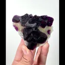 Natural Purple Cubic Fluorite Mineral Specimen,High Quality Specimen,ANHUI,CHINA(80*67*32mm) - image 1