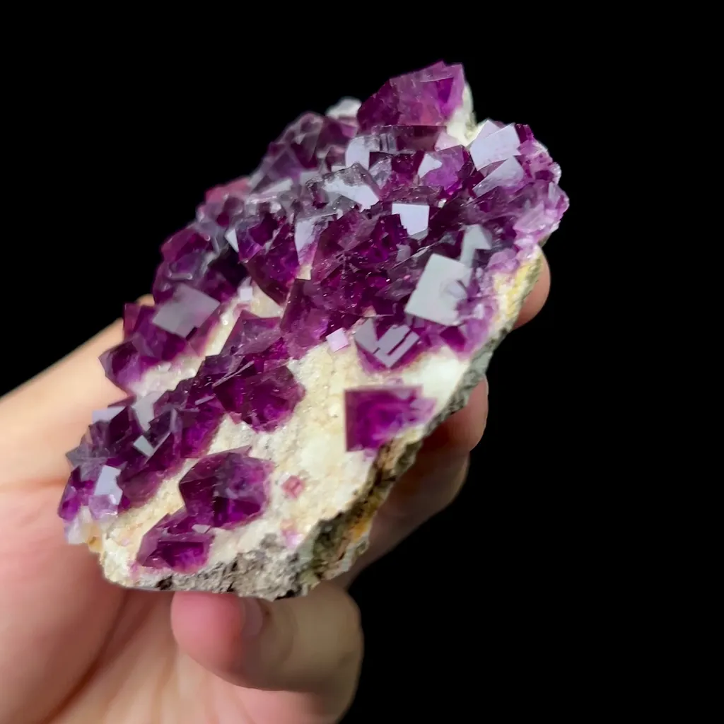 Natural Purple Cubic Fluorite Mineral Specimen,High Quality Specimen,ANHUI,CHINA(85*75*20mm) - image 5
