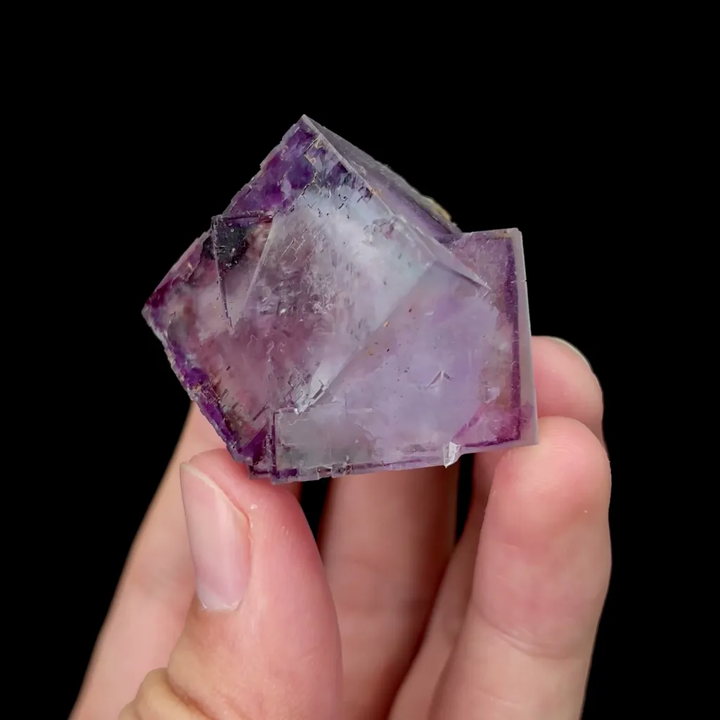 Natural Purple Cubic Fluorite Mineral Specimen,High Quality Specimen,YAO GANG XIAN,HUNAN,CHINA(35*35*30mm) - image 2