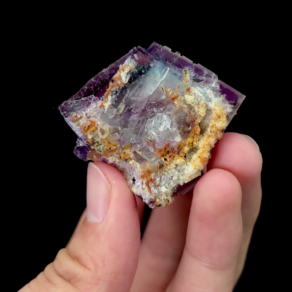 Natural Purple Cubic Fluorite Mineral Specimen,High Quality Specimen,YAO GANG XIAN,HUNAN,CHINA(35*35*30mm) - image 4