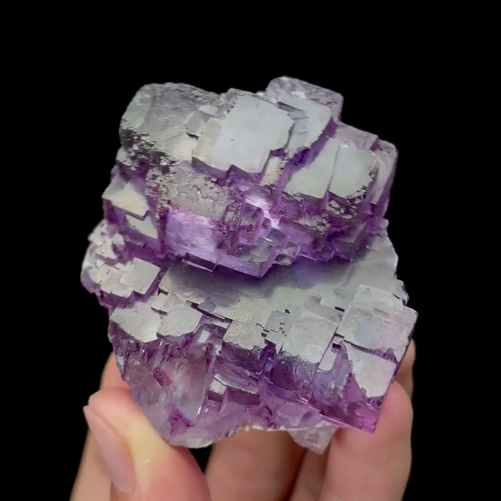 Natural Purple Cubic Fluorite Mineral Specimen,High Quality Specimen,YAO GANG XIAN,HUNAN,CHINA(50*55*40mm) image