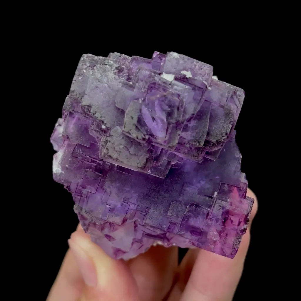 Natural Purple Cubic Fluorite Mineral Specimen,High Quality Specimen,YAO GANG XIAN,HUNAN,CHINA(50*55*40mm) - image 5