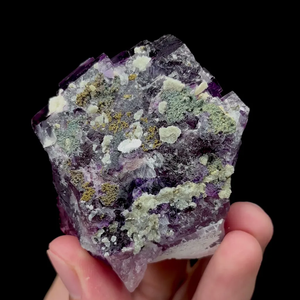 Natural Purple Cubic Fluorite Mineral Specimen,High Quality Specimen,YAO GANG XIAN,HUNAN,CHINA(50*55*40mm) - image 4
