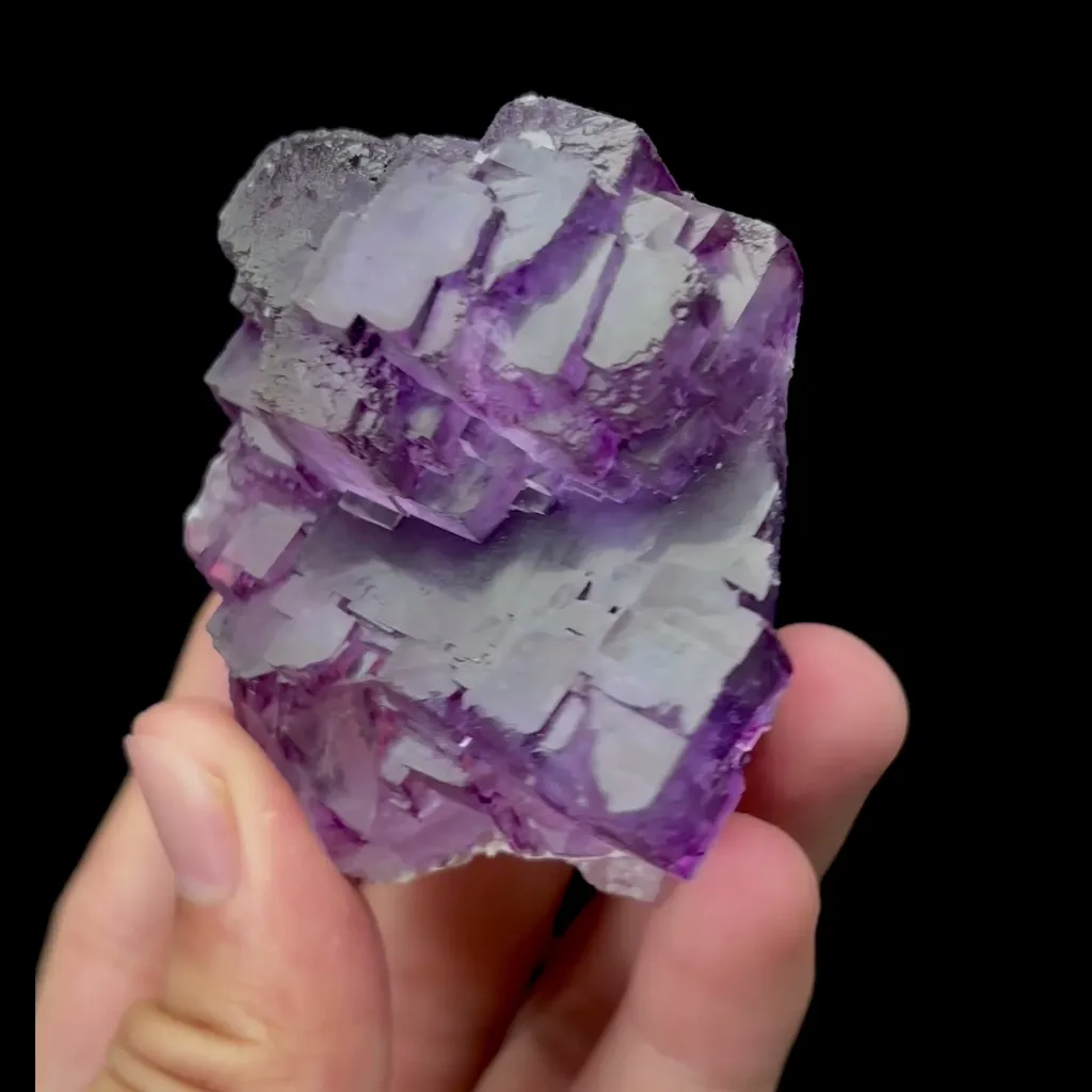 Natural Purple Cubic Fluorite Mineral Specimen,High Quality Specimen,YAO GANG XIAN,HUNAN,CHINA(50*55*40mm) - image 3