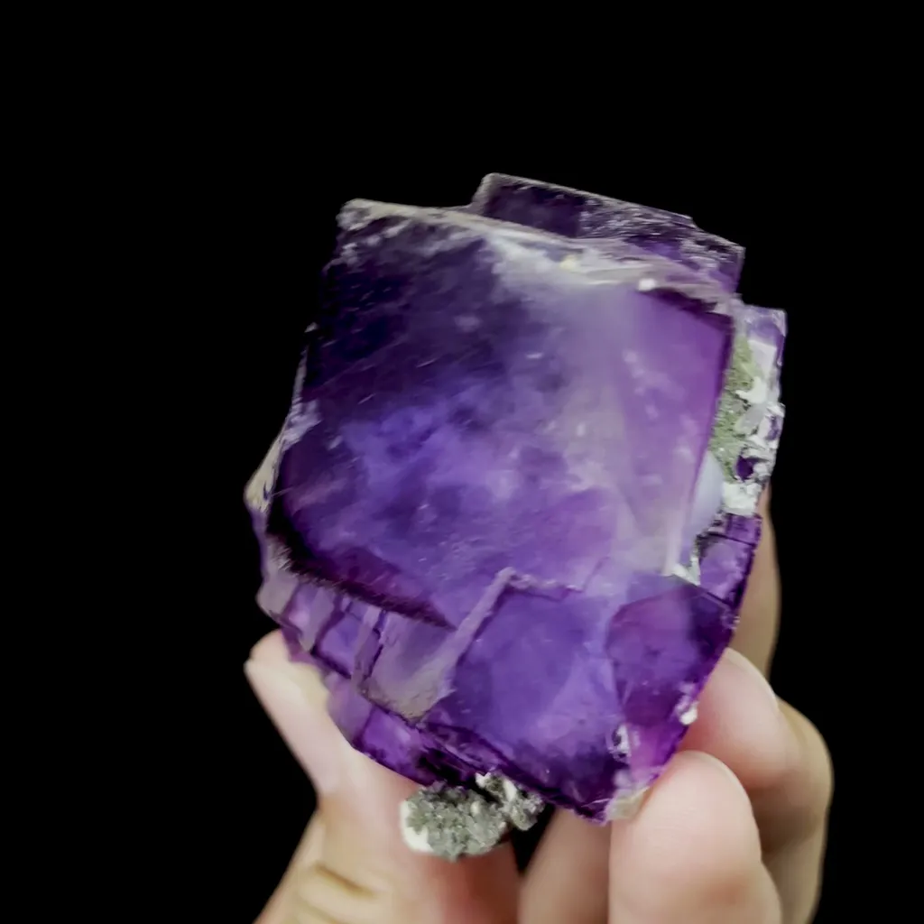 Natural Purple Cubic Fluorite Mineral Specimen,High Quality Specimen,YAO GANG XIAN,HUNAN,CHINA(65*55*40mm) image