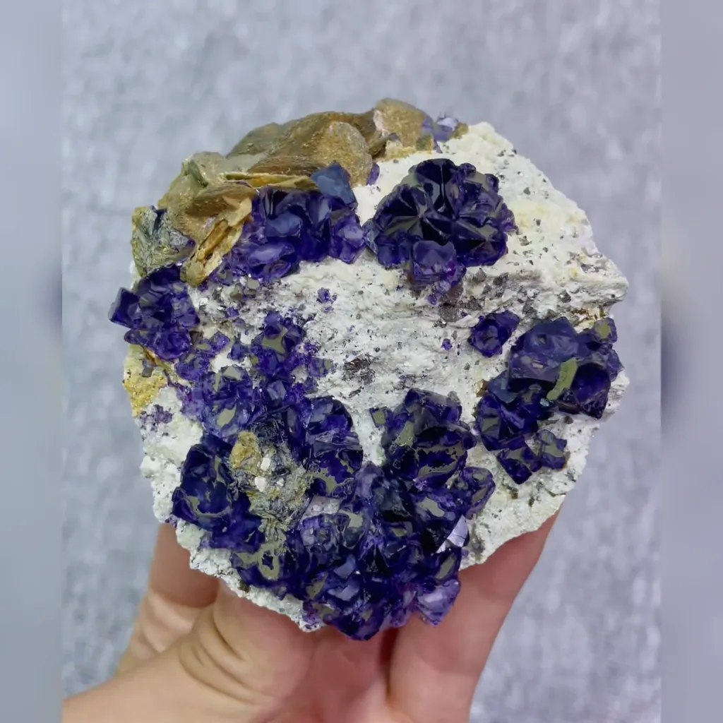 Natural Purple Cubic Fluorite Mineral Specimen,High Quality Specimen,YINDU,INNER MONGOLIA,CHINA(75*85*35mm) - image 6