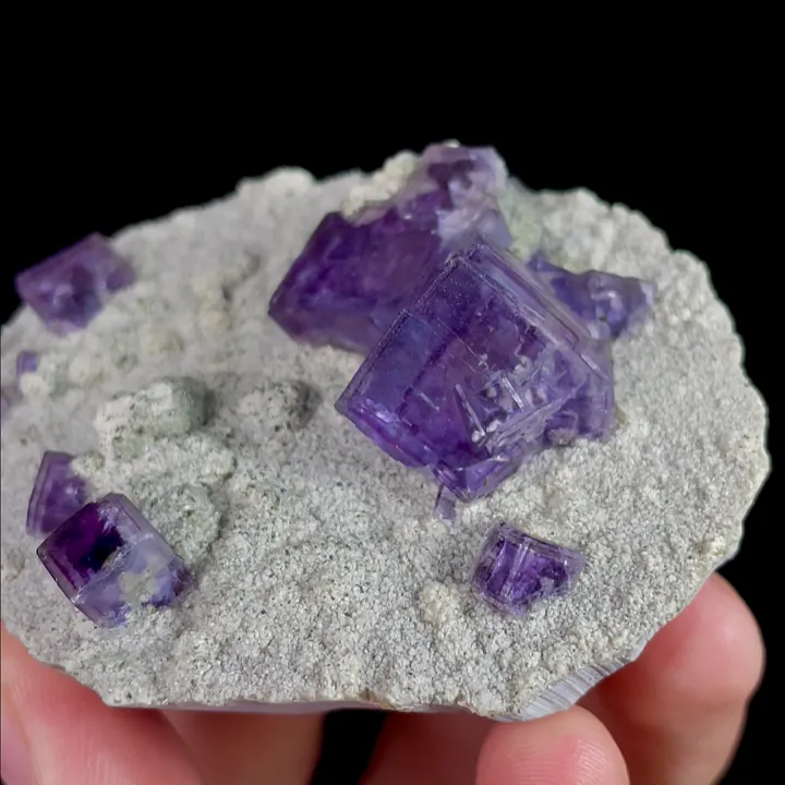 Natural Purple Cubic Fluorite, Mineral Specimen:Inner Mongolia,China (70*60*30MM) - image 3