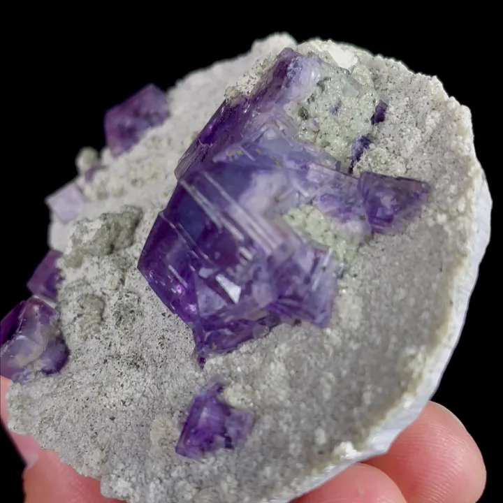 Natural Purple Cubic Fluorite, Mineral Specimen:Inner Mongolia,China (70*60*30MM) - image 4
