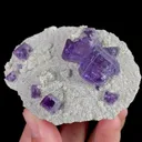 Natural Purple Cubic Fluorite, Mineral Specimen:Inner Mongolia,China (70*60*30MM) - image 1