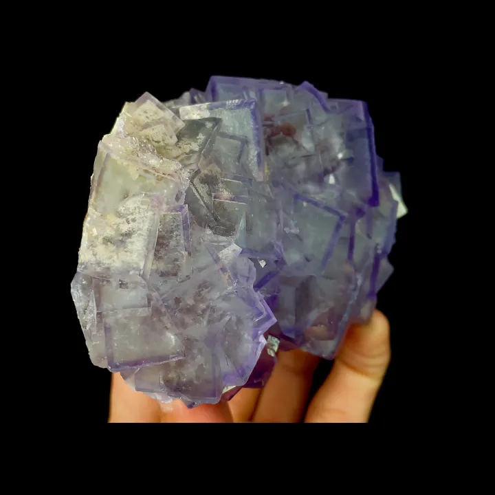 Natural Purple Cubic Fluorite, Mineral Specimen:Xianghualing,Hunan (100*70*45MM) - image 4