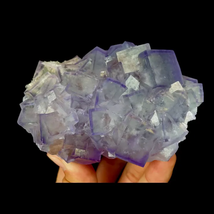 Natural Purple Cubic Fluorite, Mineral Specimen:Xianghualing,Hunan (100*70*45MM) - image 6