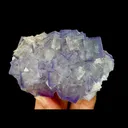 Natural Purple Cubic Fluorite, Mineral Specimen:Xianghualing,Hunan (100*70*45MM) - image 7