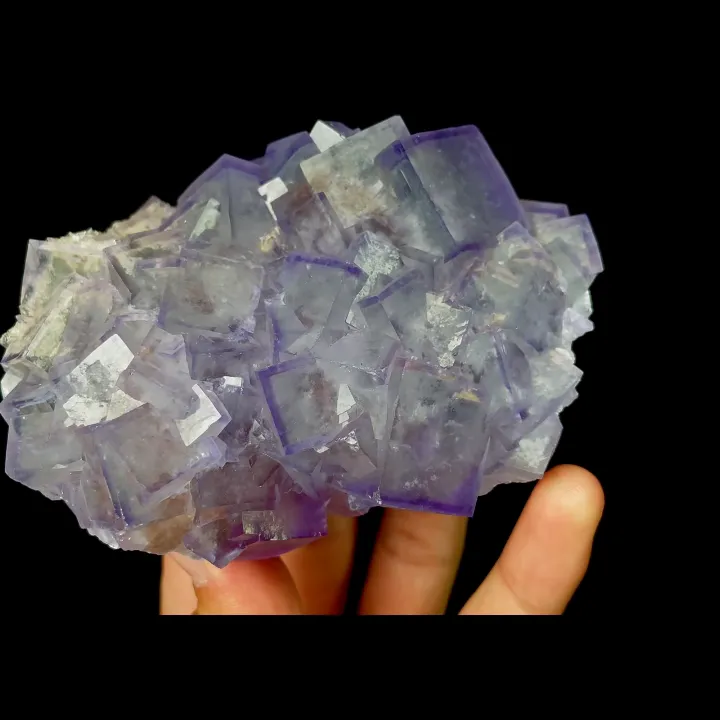 Natural Purple Cubic Fluorite, Mineral Specimen:Xianghualing,Hunan (100*70*45MM) - image 3