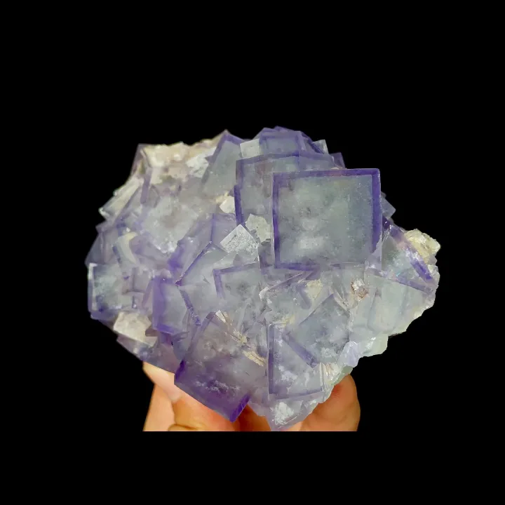 Natural Purple Cubic Fluorite, Mineral Specimen:Xianghualing,Hunan (100*70*45MM) image