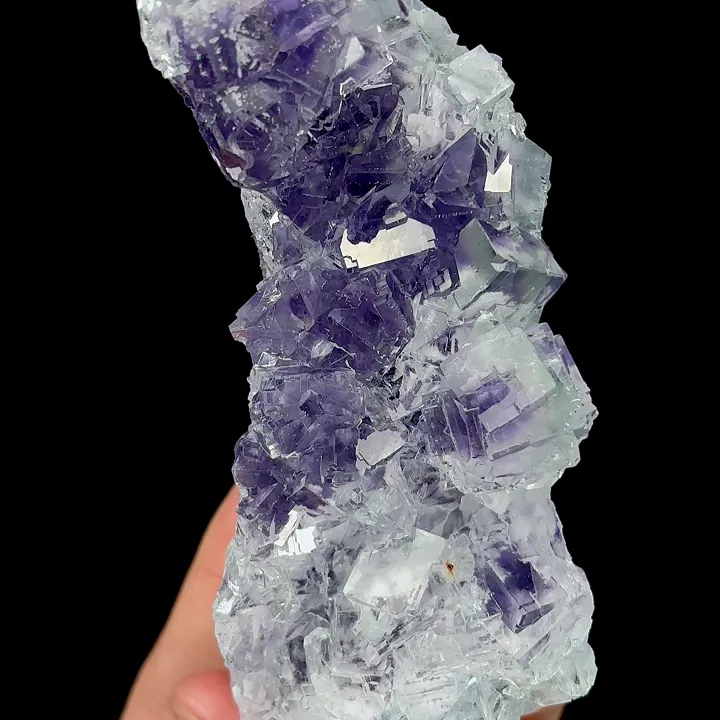 Natural Purple Cubic Fluorite, Mineral Specimen:Xianghualing,Hunan (120*55*40MM) image