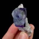 Natural Purple Cubic Fluorite, Mineral Specimen:Yaogangxian,Hunan (35*55*20MM) - image 3