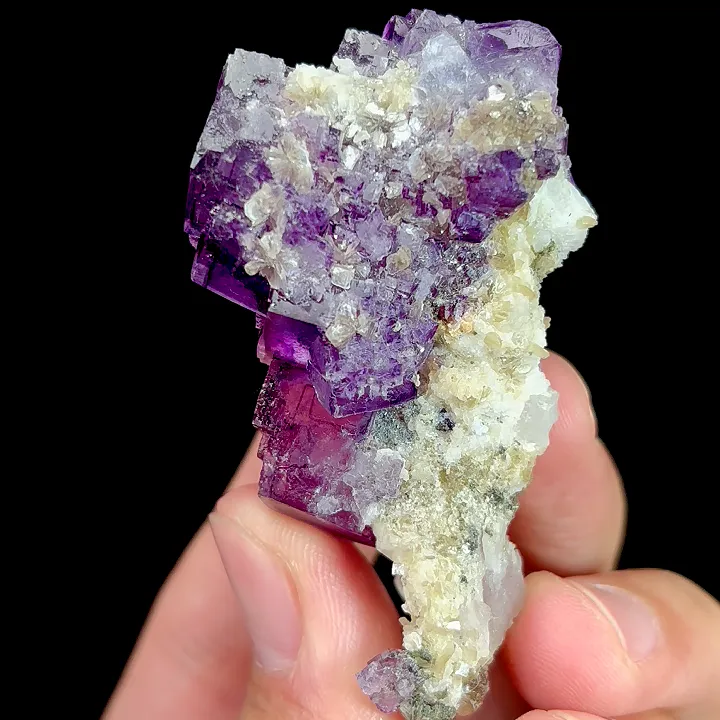 Natural Purple Cubic Fluorite, Mineral Specimen:Yaogangxian,Hunan (35*60*25MM) - image 5