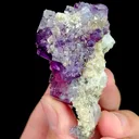 Natural Purple Cubic Fluorite, Mineral Specimen:Yaogangxian,Hunan (35*60*25MM) - image 5