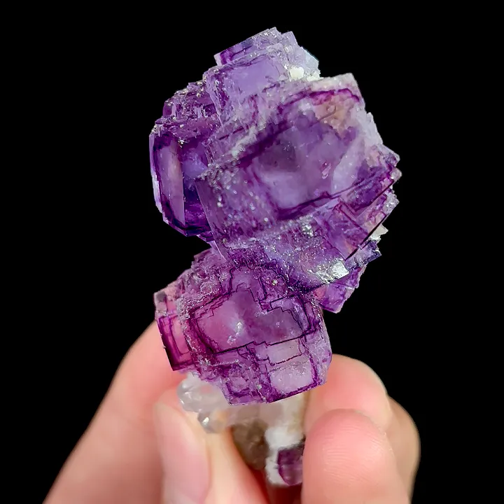 Natural Purple Cubic Fluorite, Mineral Specimen:Yaogangxian,Hunan (35*60*25MM) - image 3