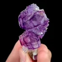 Natural Purple Cubic Fluorite, Mineral Specimen:Yaogangxian,Hunan (35*60*25MM) - image 3