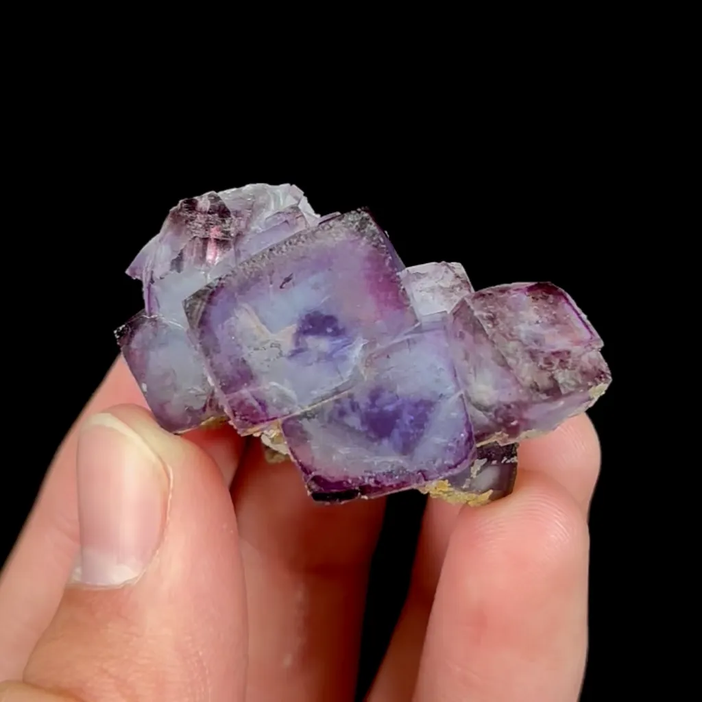 Natural Purple Cubic Fluorite, Mineral Specimen:Yaogangxian,Hunan (40*25*20MM) image